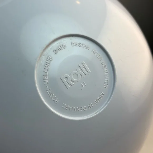 Rosti Mepal 4L White Melamine Tip’n Mix Bowl 2408 Designer Koen DeWinter Denmark